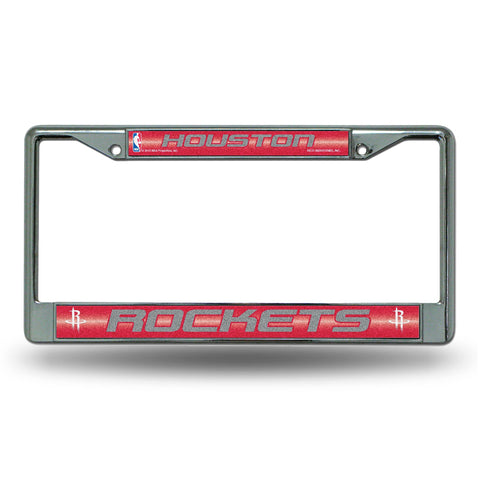 Houston Rockets License Frame - Chrome Glitter
