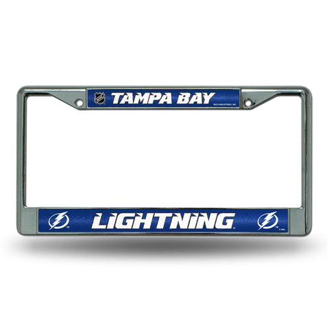 Tampa Bay Lightning License Frame - Chrome Glitter