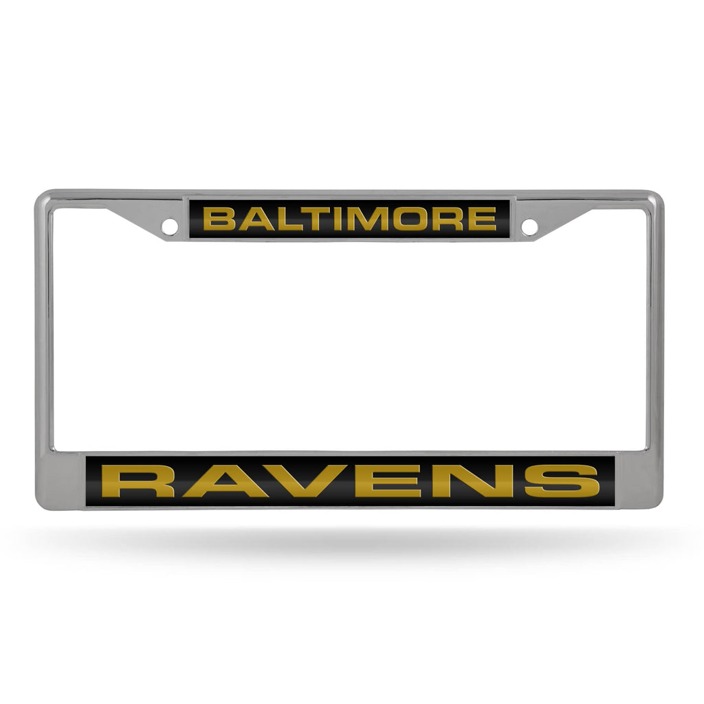 Baltimore Ravens Chrome Laser License Frame