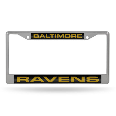 Baltimore Ravens Chrome Laser License Frame