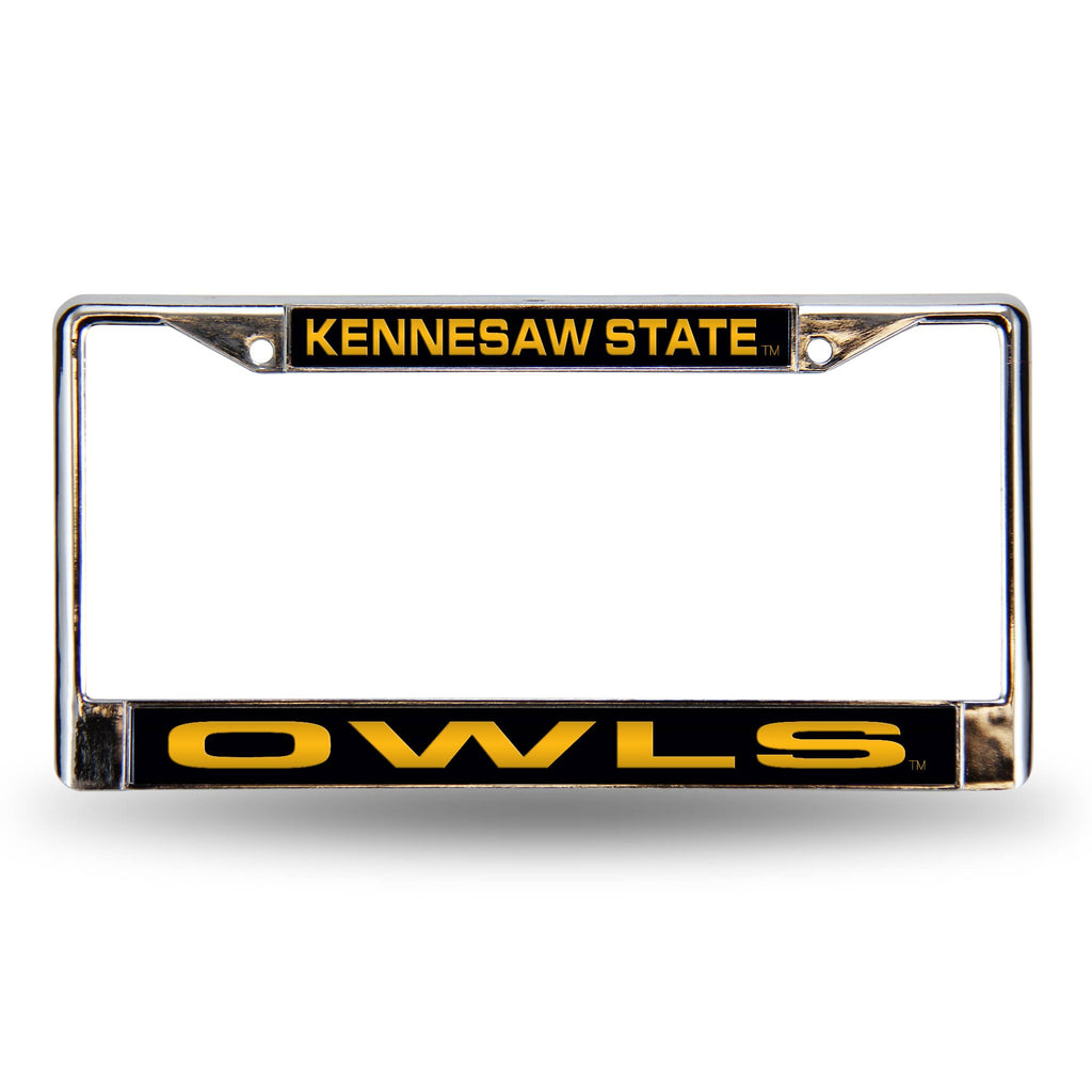 Kennesaw State Owls Chrome Laser License Frame
