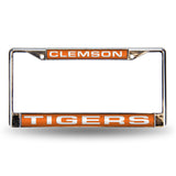 Clemson Tigers Chrome Laser License Frame