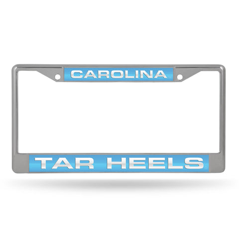 North Carolina Tar Heels Chrome Laser License Frame