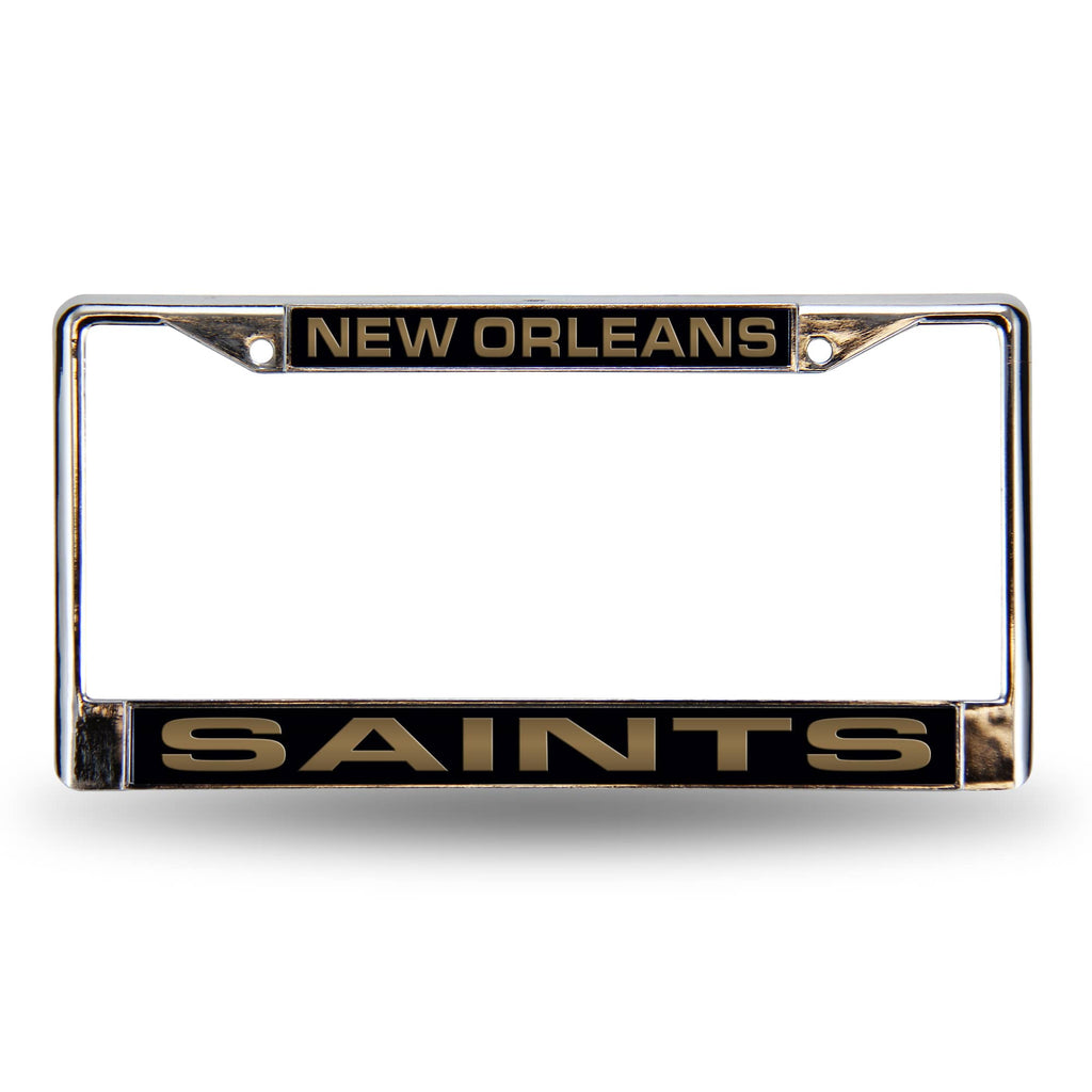 New Orleans Saints Chrome Laser License Frame