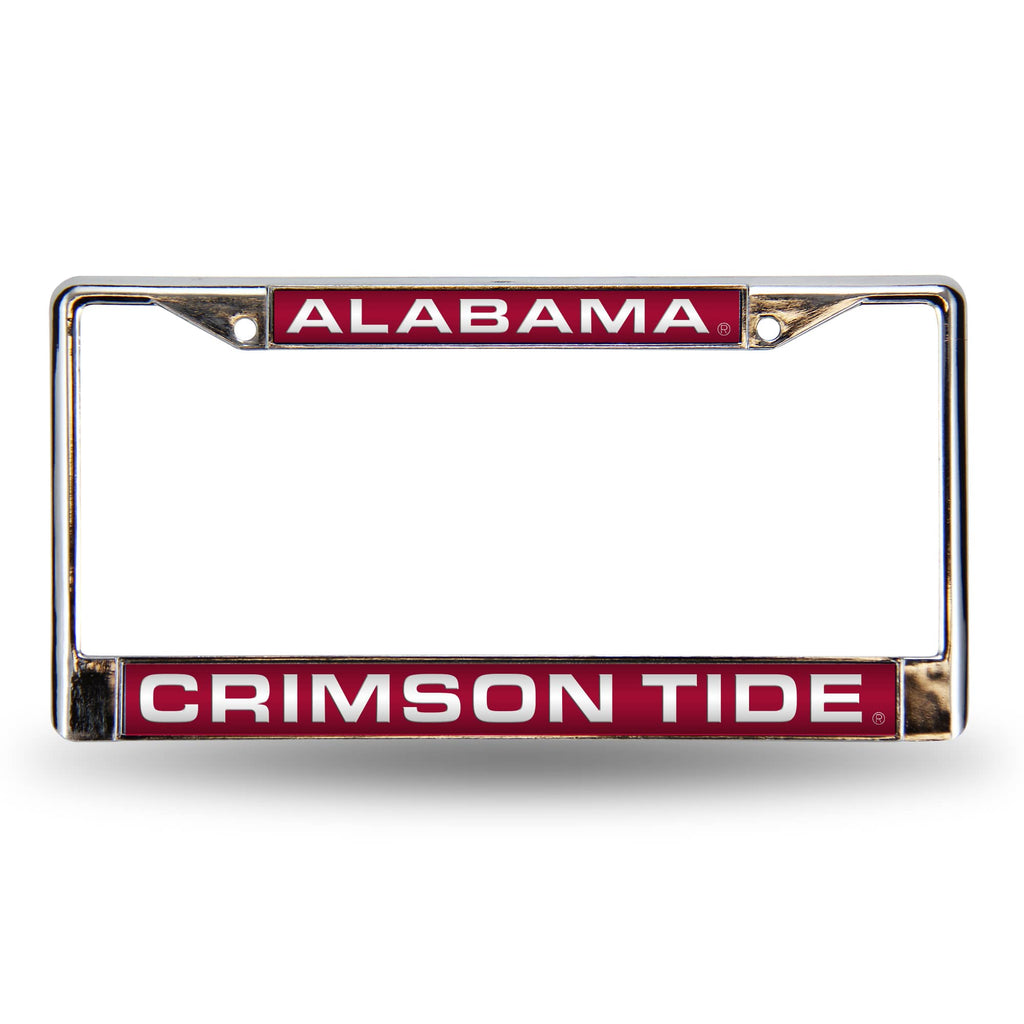 Alabama Crimson Tide Chrome Laser License Frame