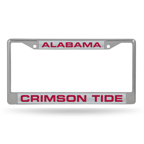 Alabama Crimson Tide Chrome Laser License Frame