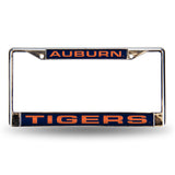 Auburn Tigers Chrome Laser License Frame