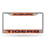 Auburn Tigers Chrome Laser License Frame