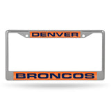 Denver Broncos Chrome Laser License Frame