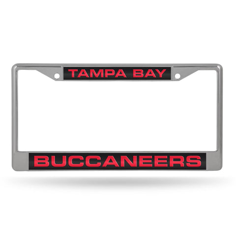 Tampa Bay Buccaneers Chrome Laser License Frame