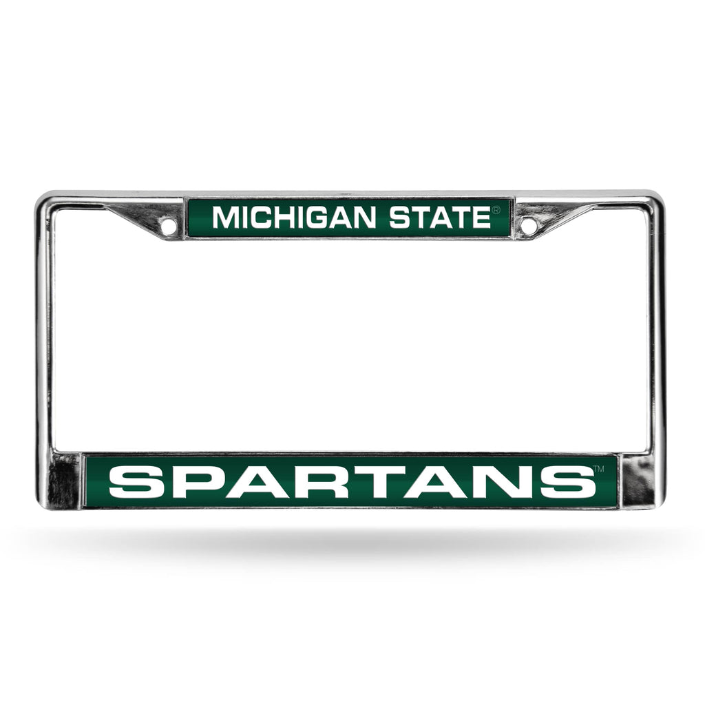 Michigan State Spartans Chrome Laser License Frame