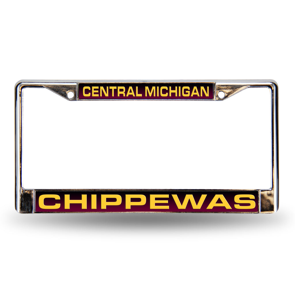 Central Michigan Chippewas Chrome Laser License Frame