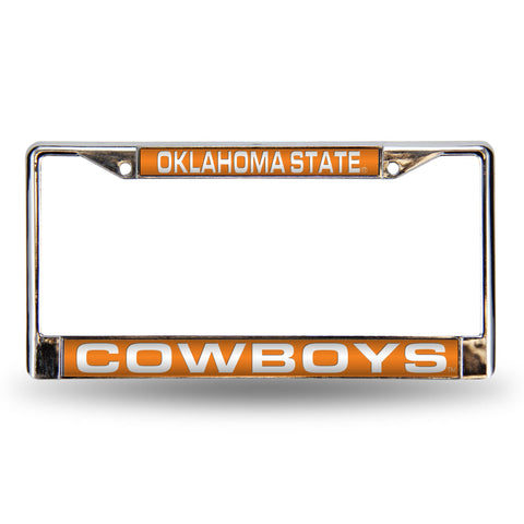 Oklahoma State Cowboys Chrome Laser License Frame