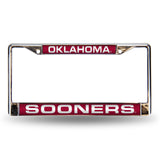 Oklahoma Sooners Chrome Laser License Frame