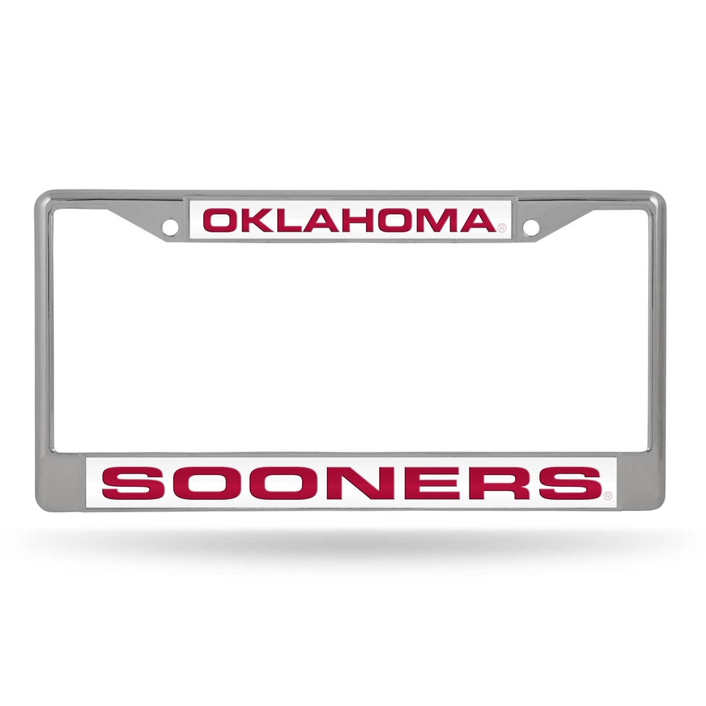 Oklahoma Sooners Chrome Laser License Frame