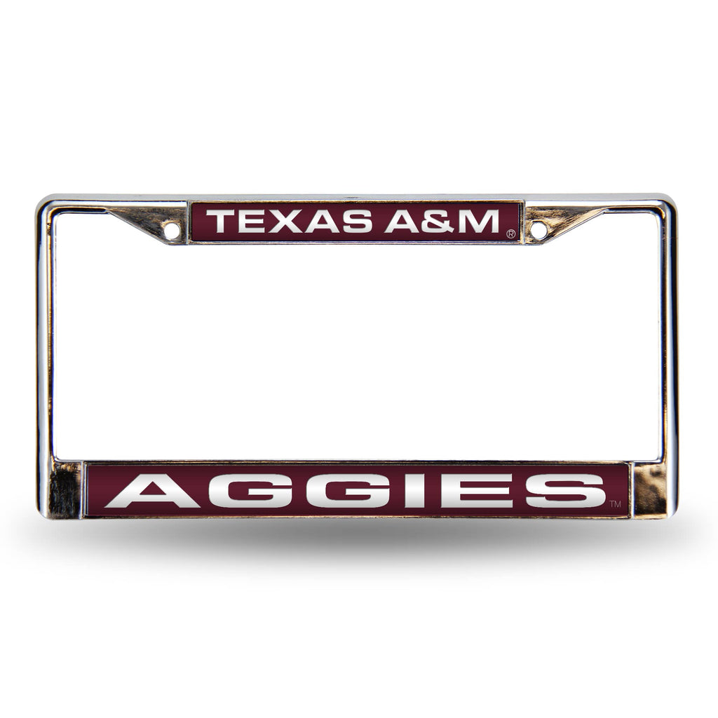 Texas A&M Aggies Chrome Laser License Frame