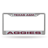 Texas A&M Aggies Chrome Laser License Frame