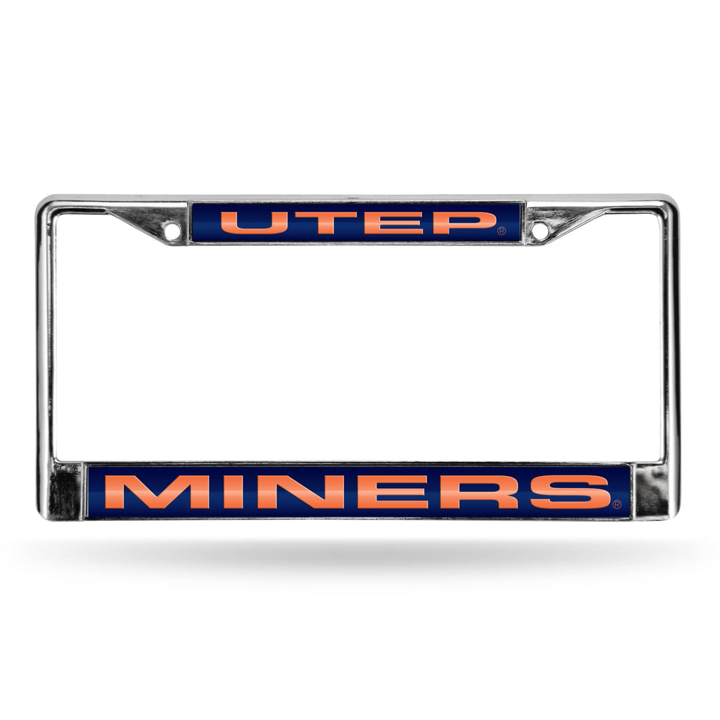 UTEP Miners Chrome Laser License Frame