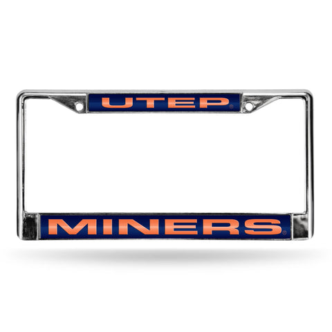 UTEP Miners Chrome Laser License Frame