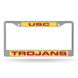 Southern California Trojans Chrome Laser License Frame