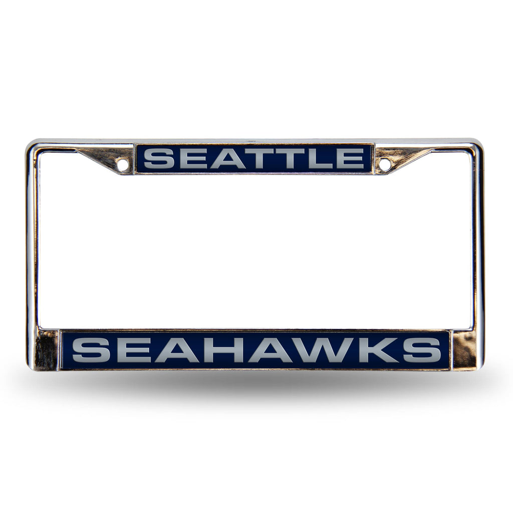 Seattle Seahawks Chrome Laser License Frame