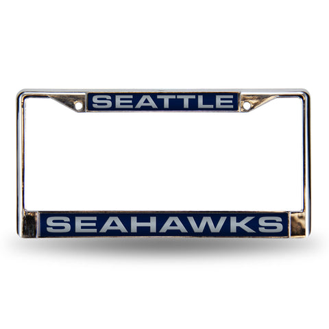 Seattle Seahawks Chrome Laser License Frame