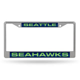 Seattle Seahawks Chrome Laser License Frame