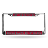 Ohio State Buckeyes Chrome Laser License Frame