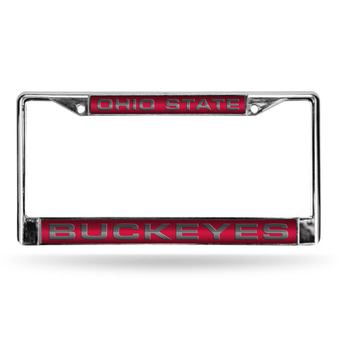 Ohio State Buckeyes Chrome Laser License Frame