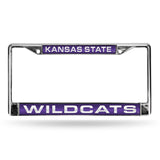 Kansas State Wildcats Chrome Laser License Frame