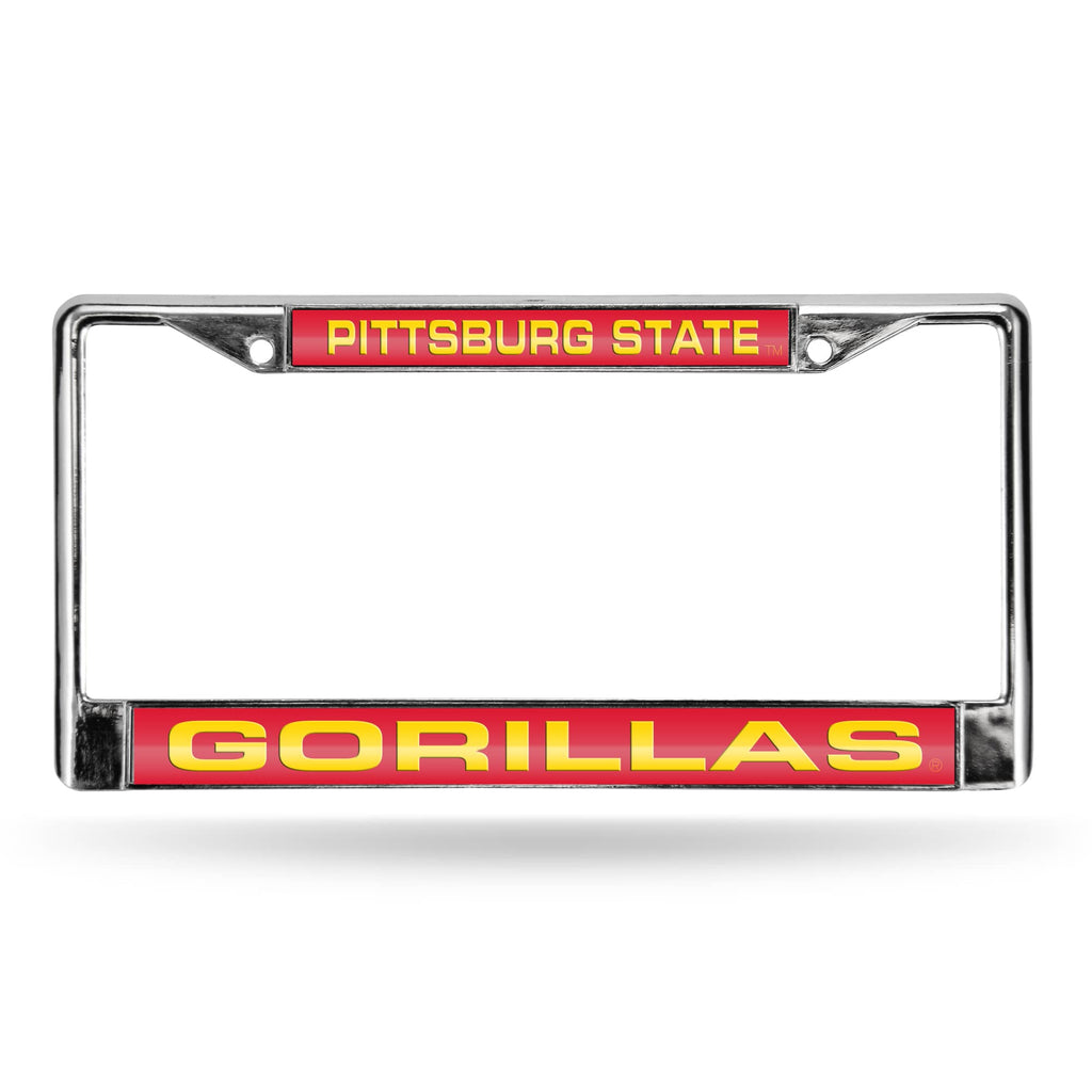 Pittsburg State Gorillas Chrome Laser License Frame