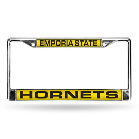 Emporia State Hornets Chrome Laser License Frame