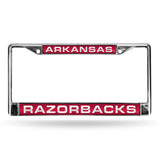 Arkansas Razorbacks Chrome Laser License Frame