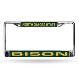 North Dakota State Bison Chrome Laser License Frame