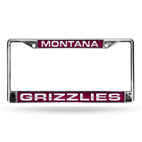 Montana Grizzlies Chrome Laser License Frame