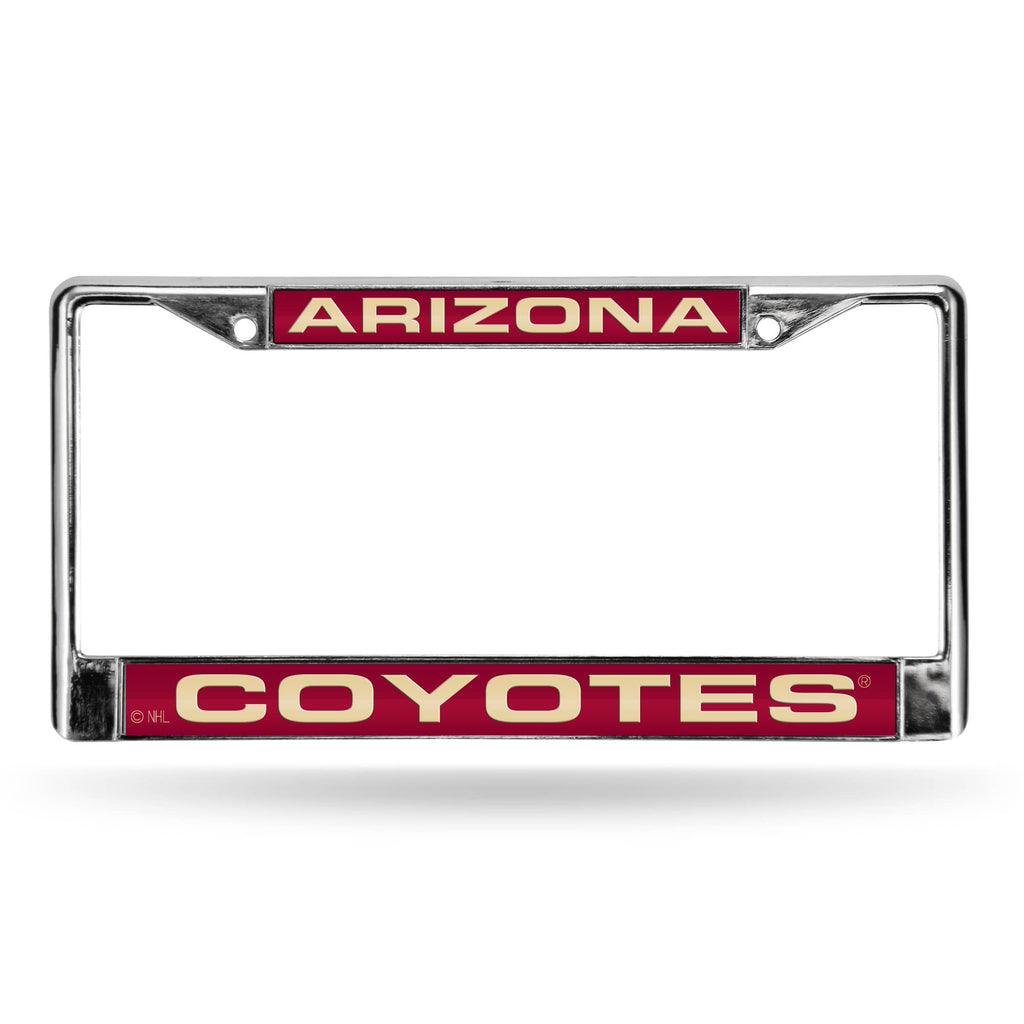 Arizona Coyotes Chrome Laser License Frame