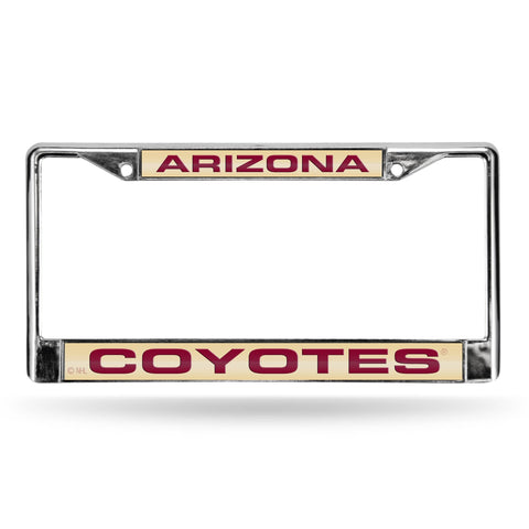 Arizona Coyotes Chrome Laser License Frame