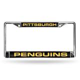 Pittsburgh Penguins Chrome Laser License Frame