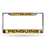 Pittsburgh Penguins Chrome Laser License Frame