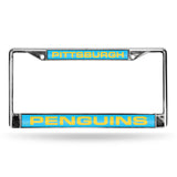 Pittsburgh Penguins Chrome Laser License Frame