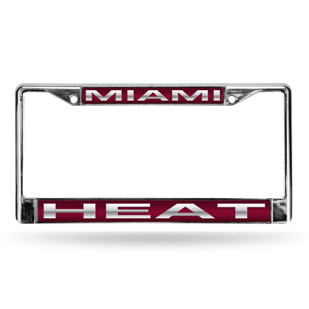 Miami Heat Chrome Laser License Frame
