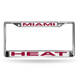 Miami Heat Chrome Laser License Frame