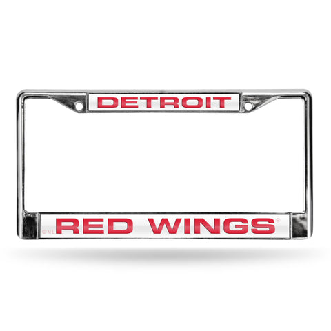 Detroit Red Wings Chrome Laser License Frame