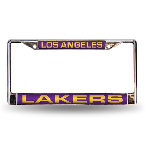 Los Angeles Lakers Chrome Laser License Frame