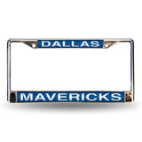 Dallas Mavericks Chrome Laser License Frame