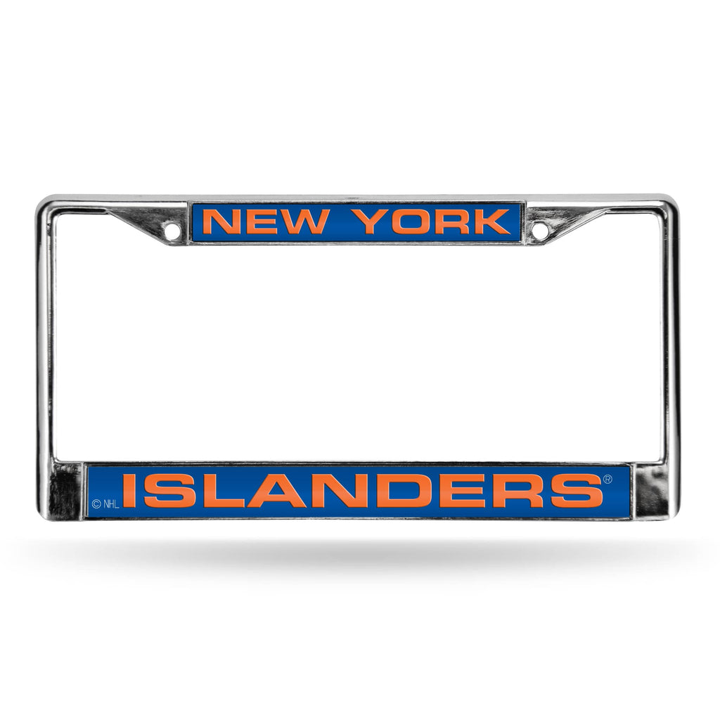 New York Islanders Chrome Laser License Frame