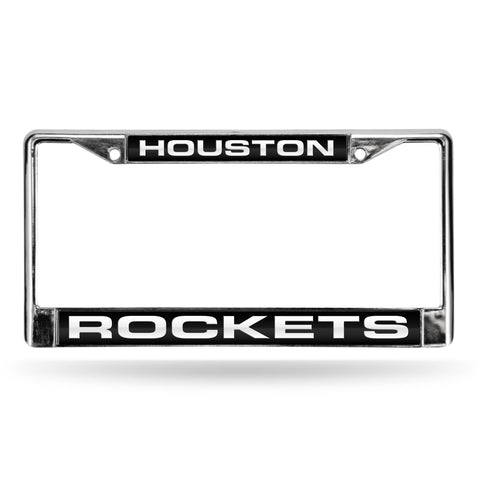 Houston Rockets Chrome Laser License Frame