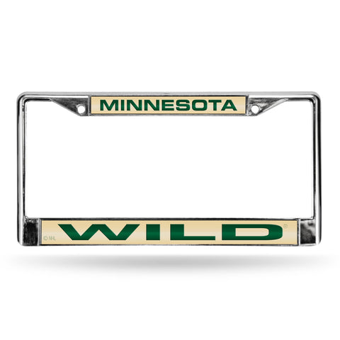 Minnesota Wild Chrome Laser License Frame