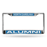 North Carolina Tar Heels Chrome Laser License Frame