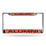 Auburn Tigers Chrome Laser License Frame